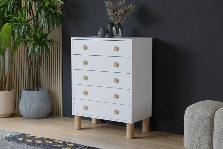 Vera Chest of Drawers - White TN0397