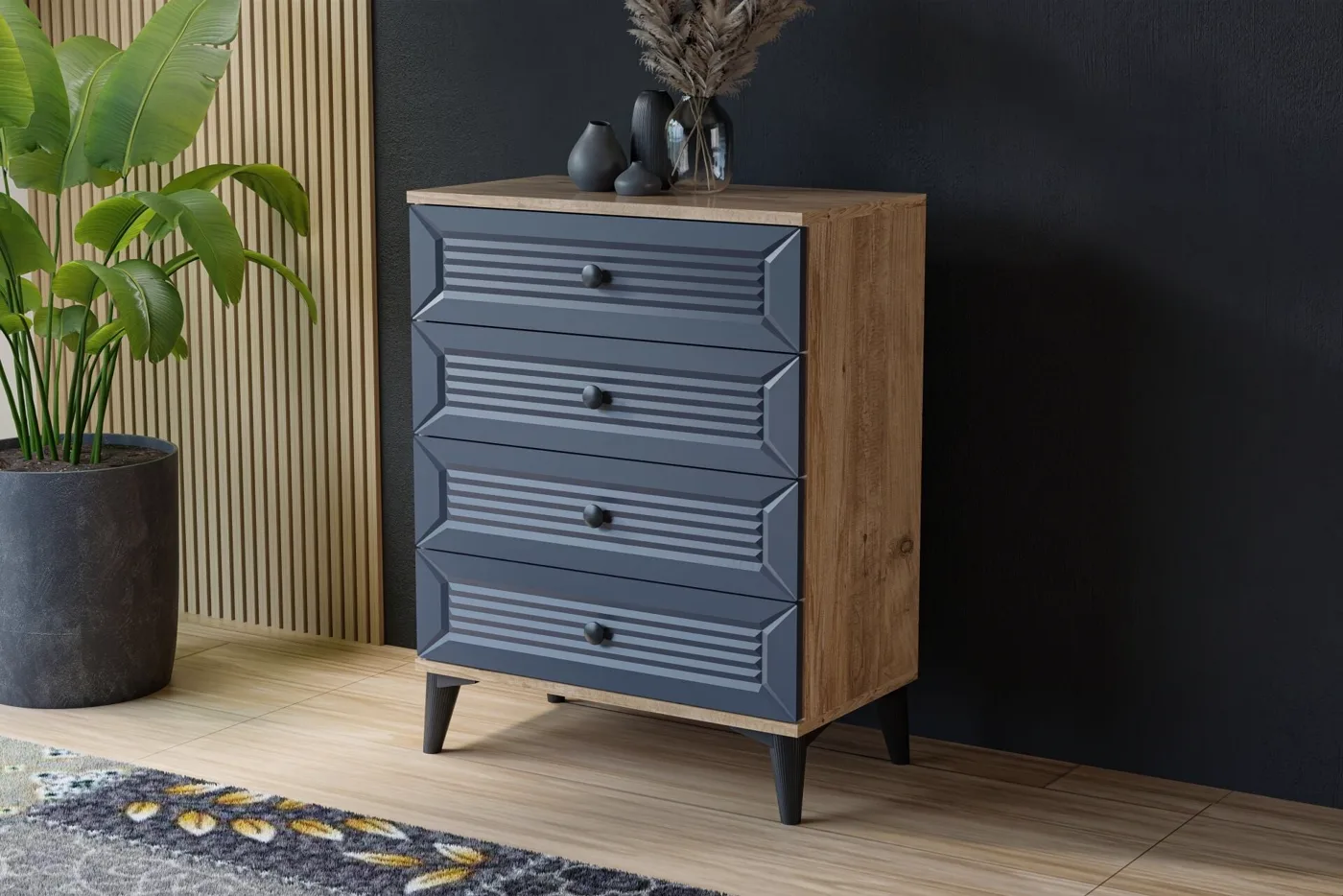 Vera Naz Youth Bedroom Set - Atlantic Pine / Anthracite TN0369