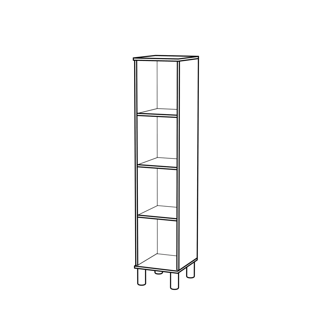 Vera Bohem 1-Door Cabinet - Atlantic Pine / White TN0356