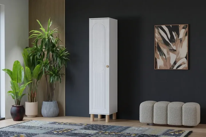 Vera Bohem 1-Door Cabinet - White TN0340