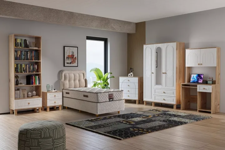 Vera Bohem Teenage Room Set - Atlantic Pine / White TN0353