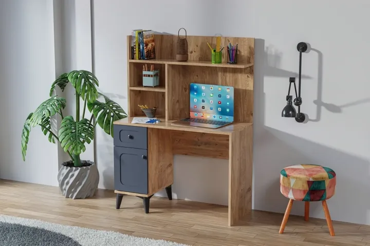 Carina Vintage Desk - Atlantic Pine / Anthracite TN0302