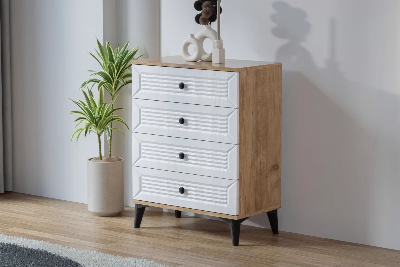 Carina Naz Teenage Room Set - Atlantic Pine / White TN0281