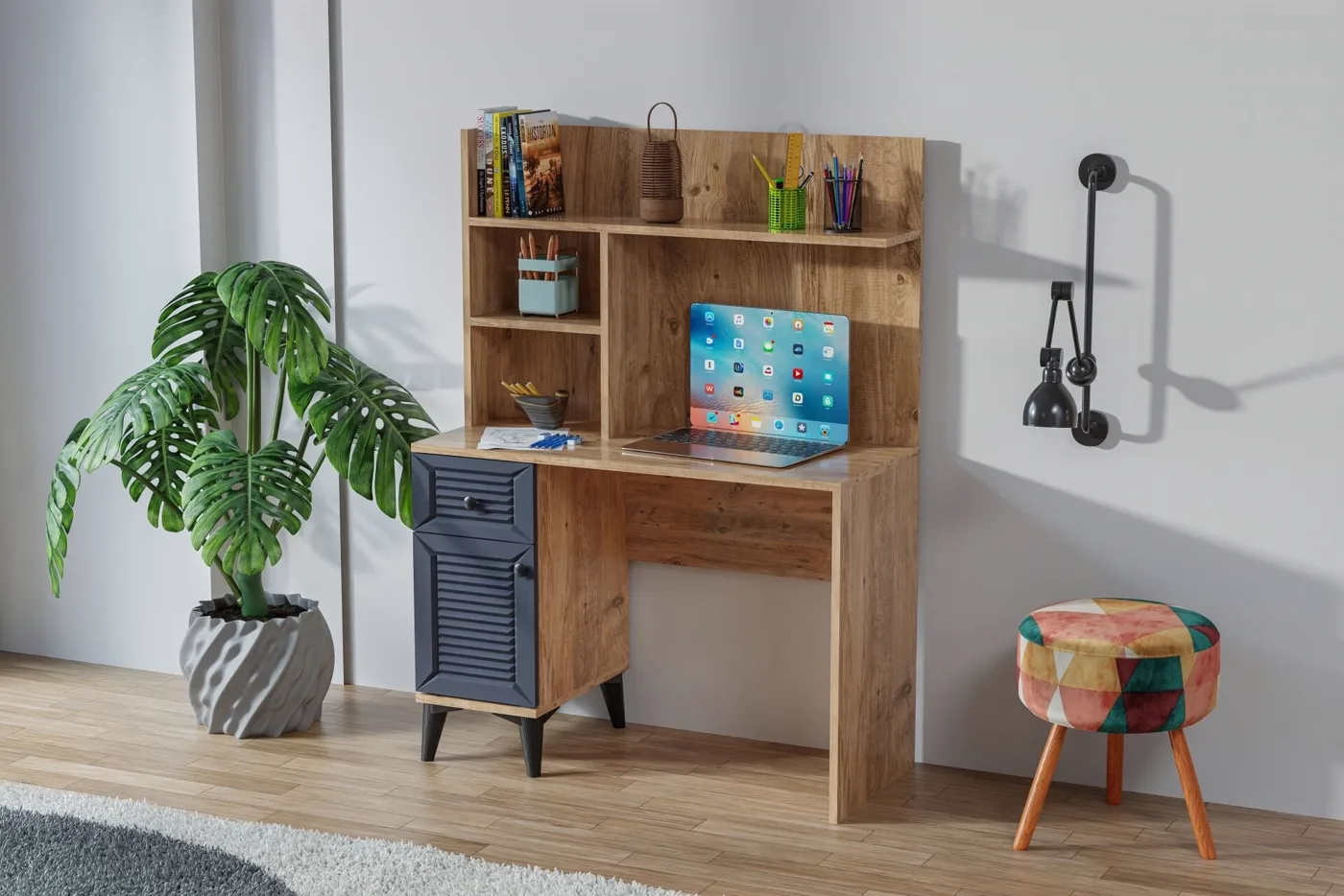 Carina Naz Youth Room Set - Atlantic Pine / Anthracite TN0273