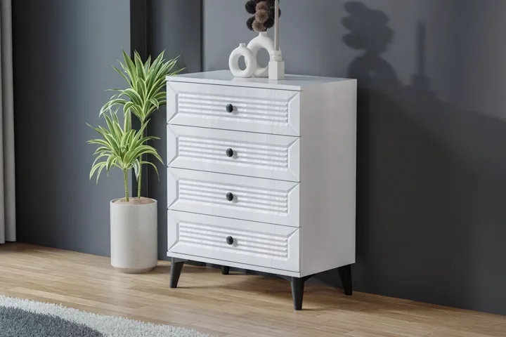 Carina Naz Chest of Drawers - White TN0271