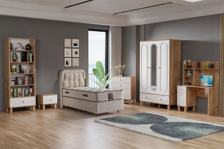 Carina Bohem Youth Room Set - Atlantic Pine / White TN0257