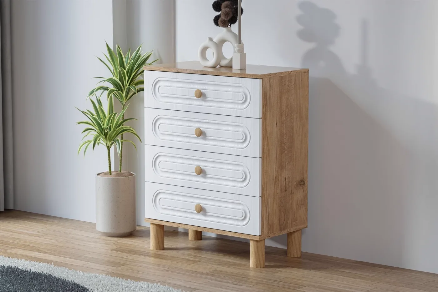 Carina Bohem Youth Room Set - Atlantic Pine / White TN0257
