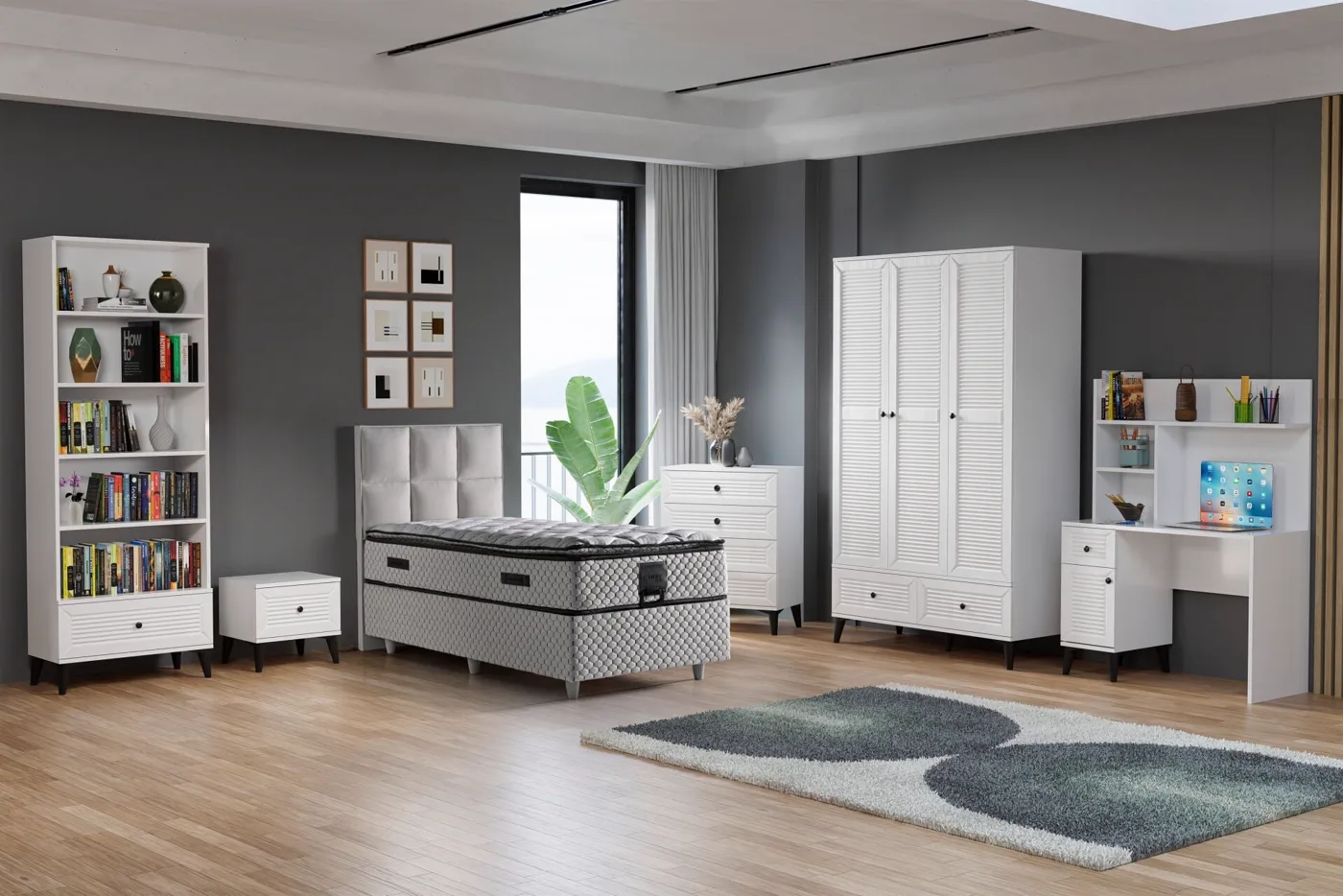 Carina Naz Youth Room Set - White TN0265