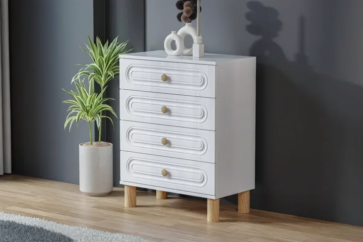 Carina Bohem Chest of Drawers - White TN0247