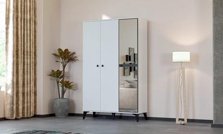 Tire 3-Door Cabinet - White TN0416