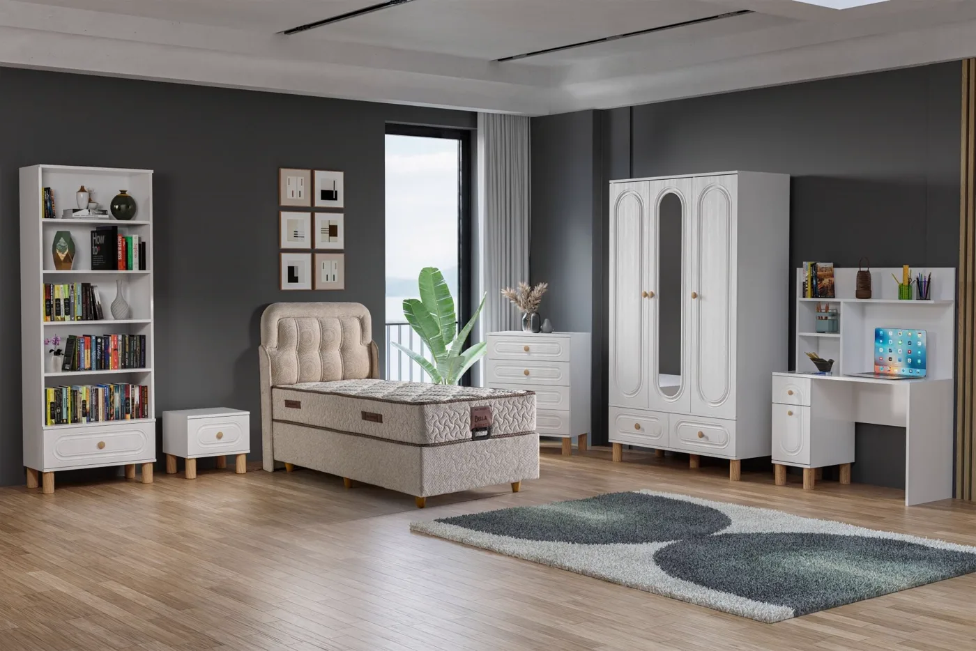 Carina Bohem Youth Room Set - White TN0241