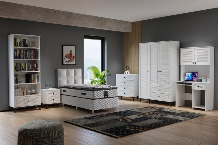 Vera Naz Youth Room Set - White TN0361