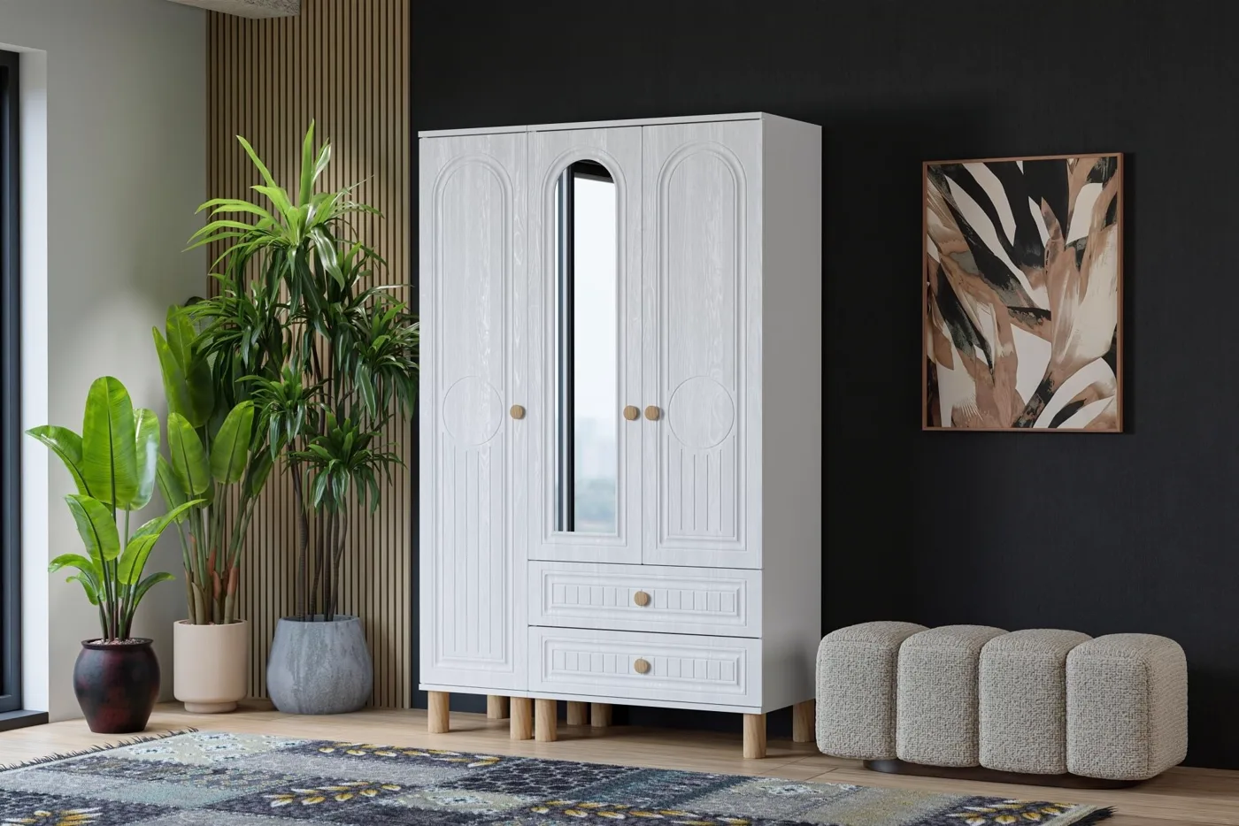 Vera Bohem Youth Bedroom Set - White TN0337