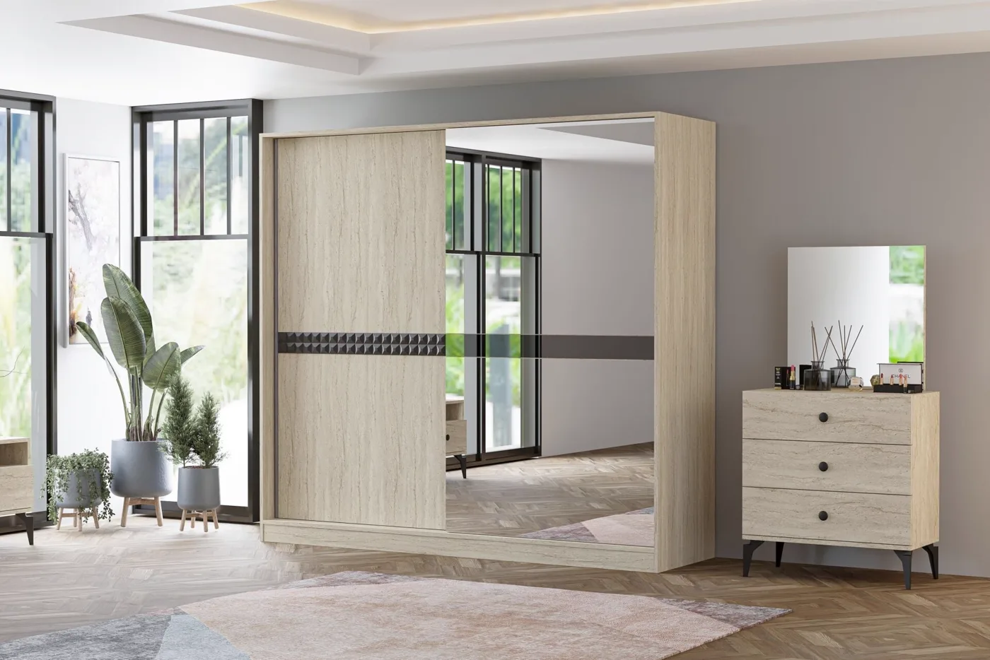 Can Wardrobe - Travertine TN0225
