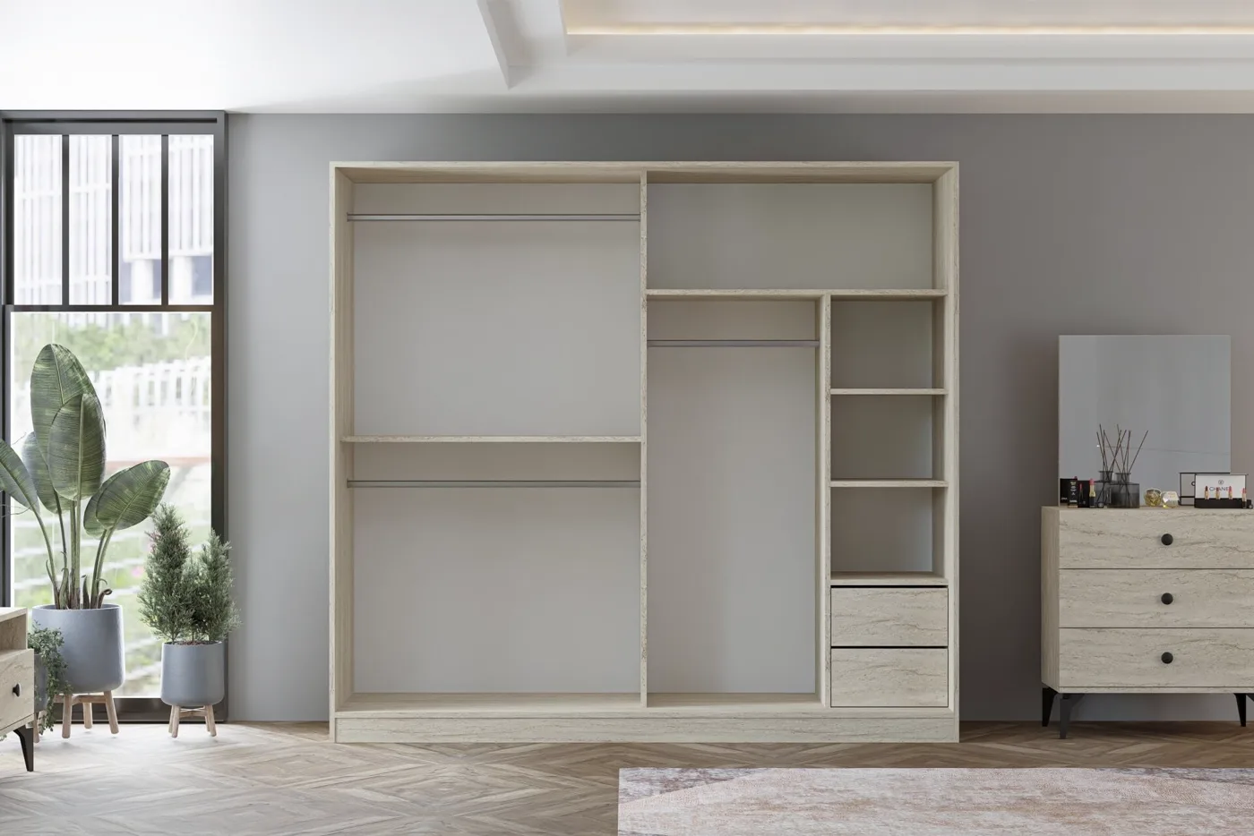 Can Wardrobe - Travertine TN0225