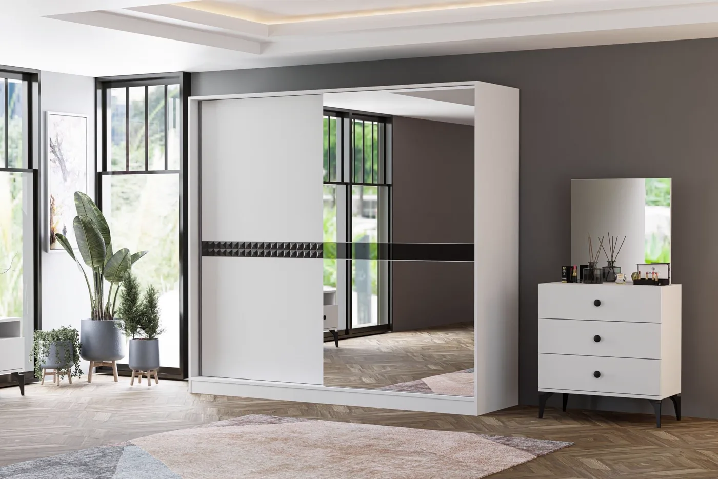 Can Wardrobe - White TN0215