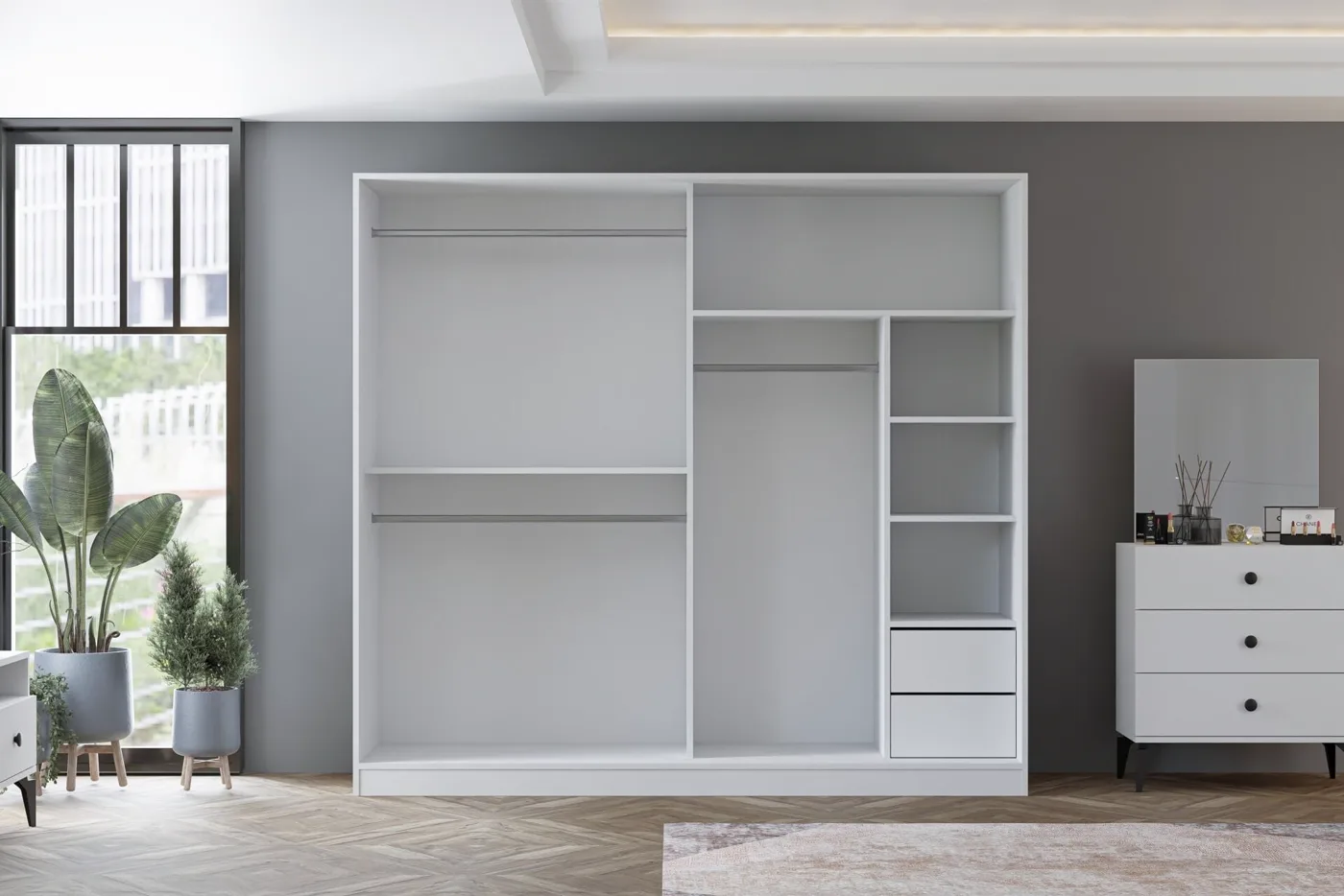 Can Wardrobe - White TN0215