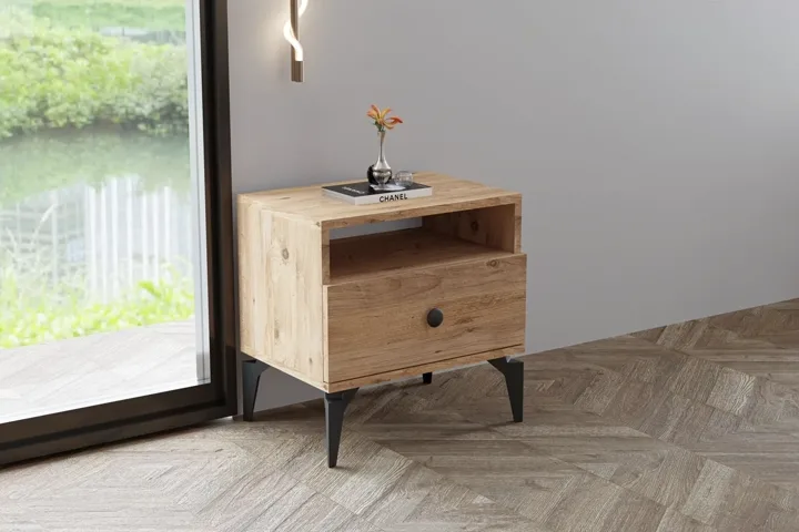 Can Bedside Table - Atlantic Pine TN0219