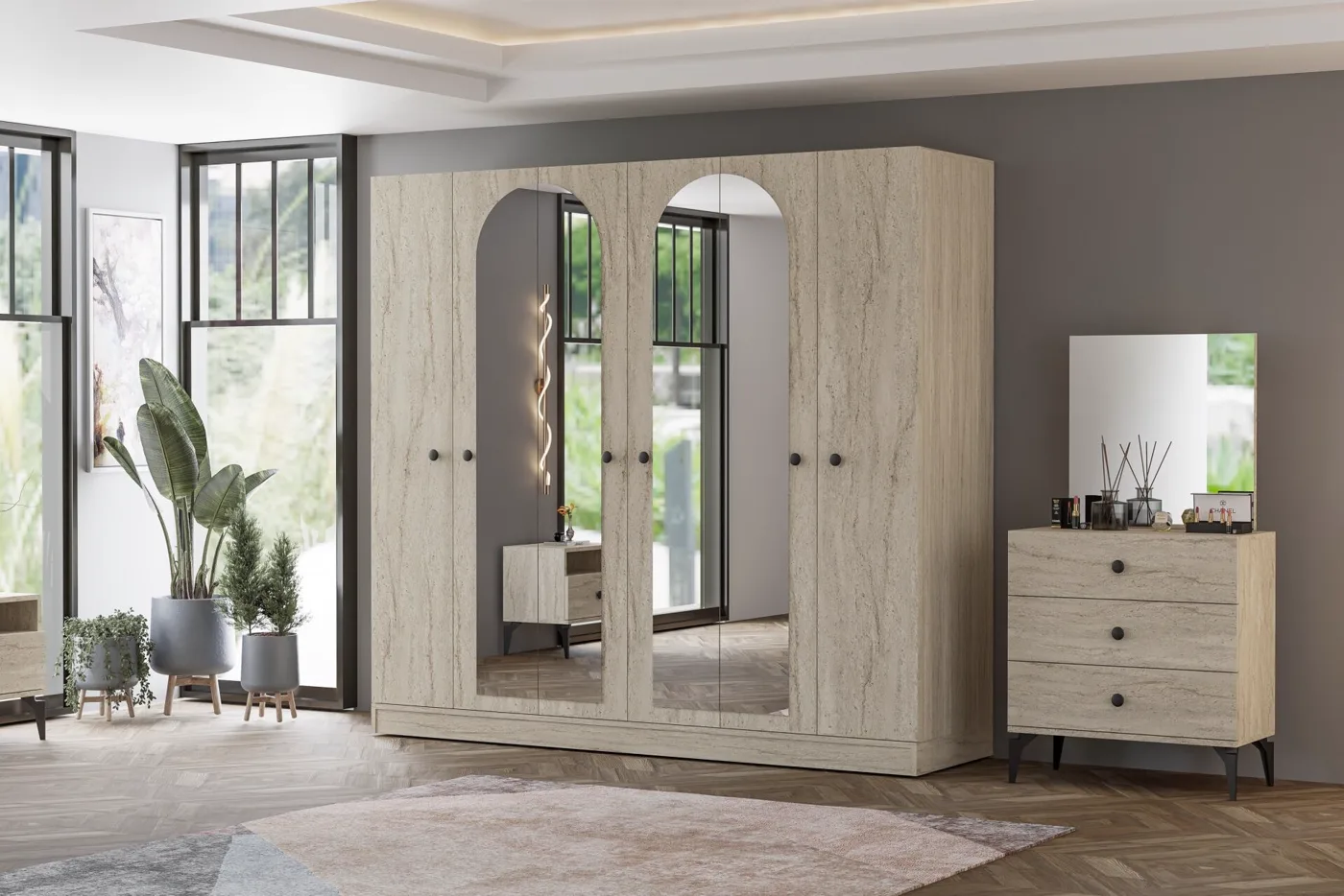 Melisa Wardrobe - Travertine TN0207