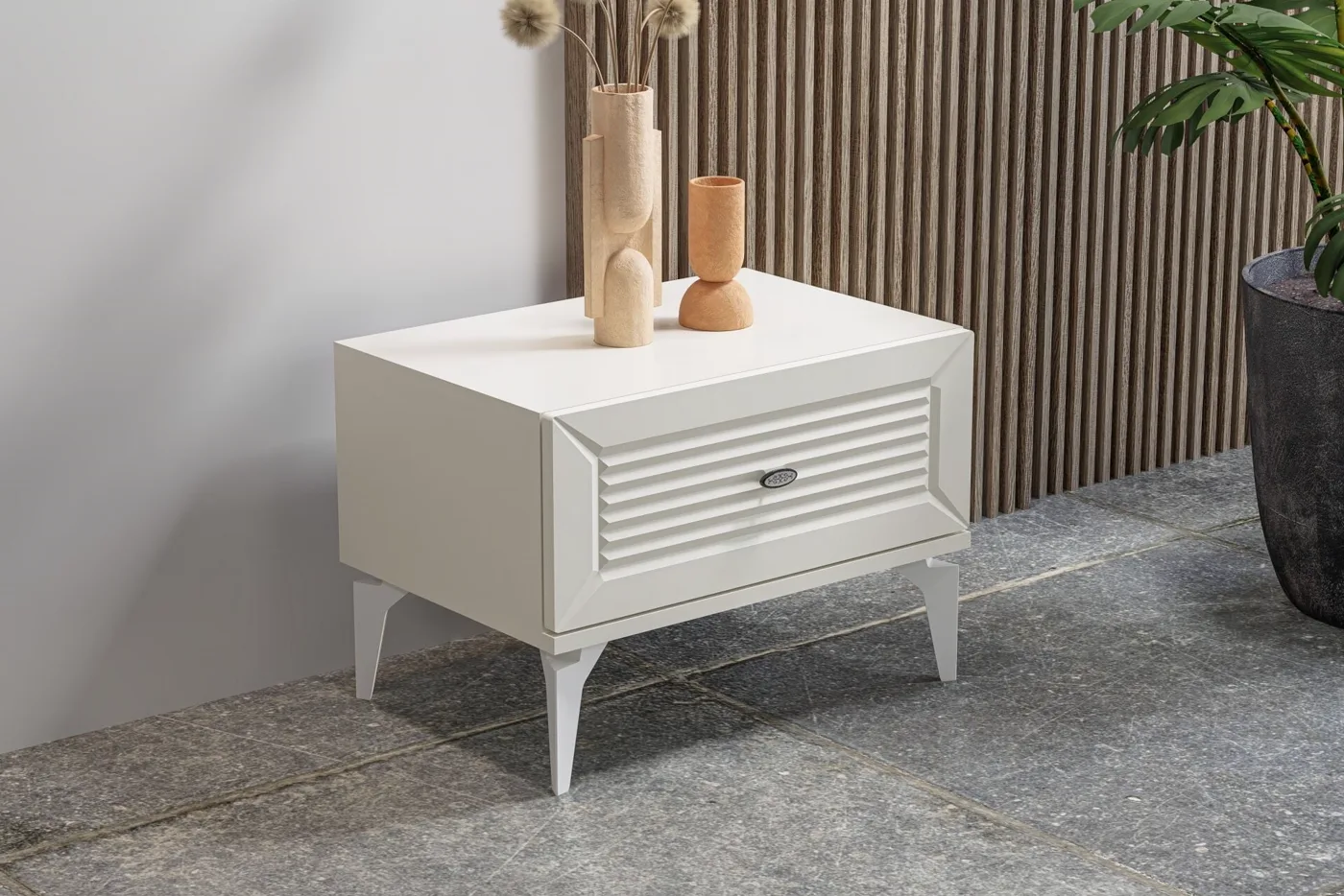 Naz Bedside Table - Moonstone TN0184