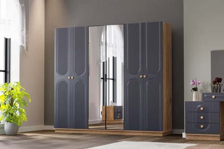 Mira Wardrobe - Atlantic Pine / Anthracite TN0135
