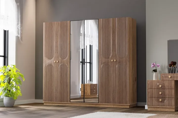 Mira Wardrobe - Atlantic Pine / Walnut TN0127