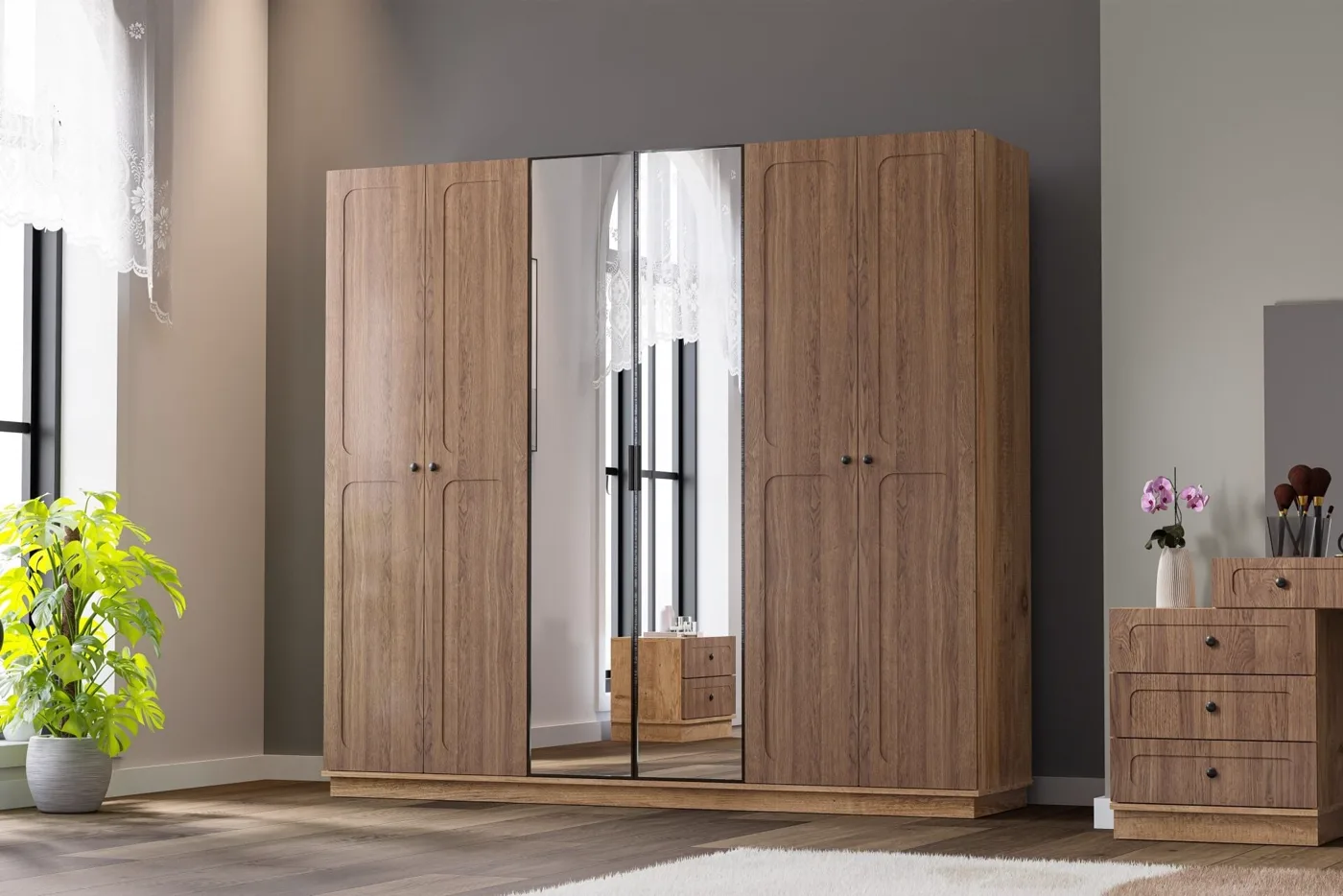 Vintage Wardrobe - Atlantic Pine / Walnut TN0107