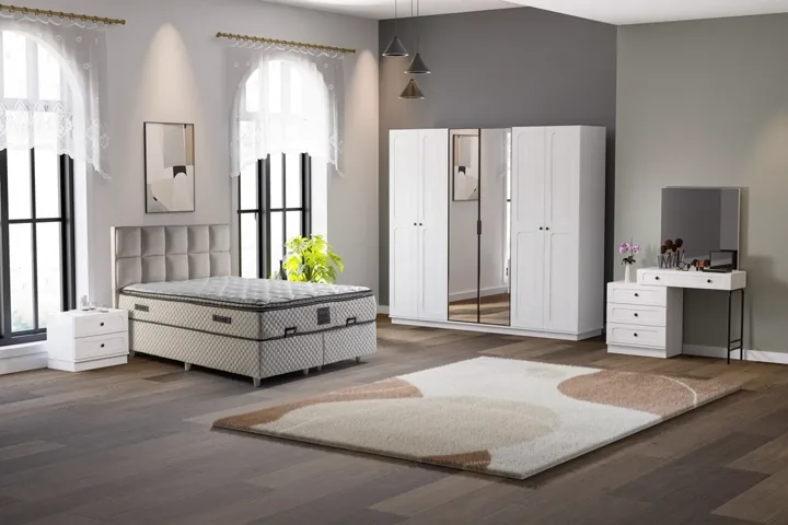 Vintage Bedroom Set 100% MDF - White TN0101
