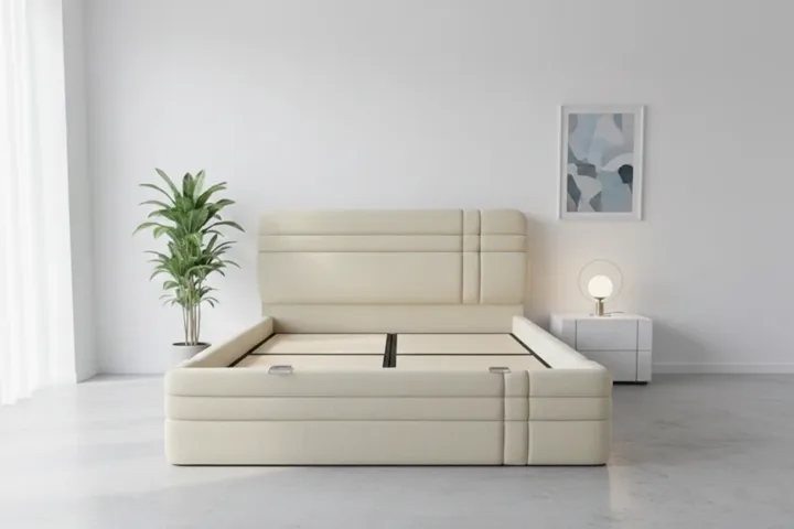 Royal White 180 x 200 Double Divan Base and Headboard Set PV1322