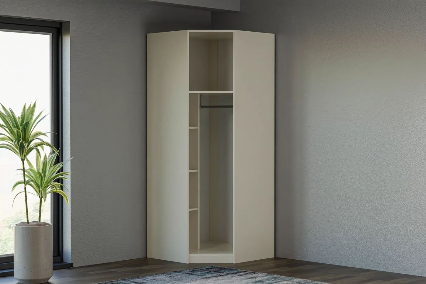 Royal Corner Wardrobe Set 100% MDF - Moonstone TN0236