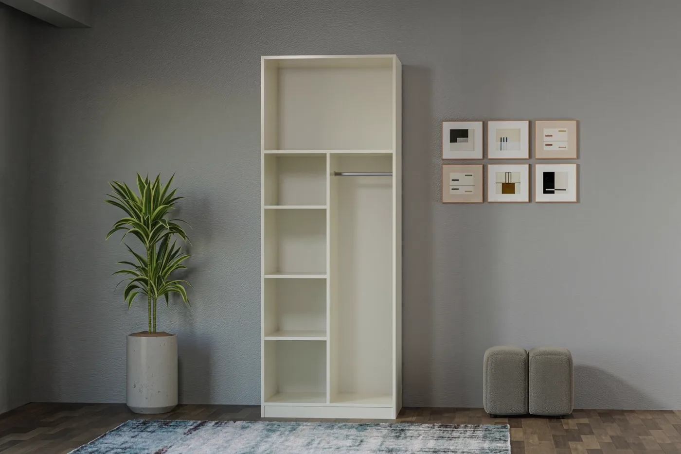 Royal Corner Wardrobe Set 100% MDF - Moonstone TN0236