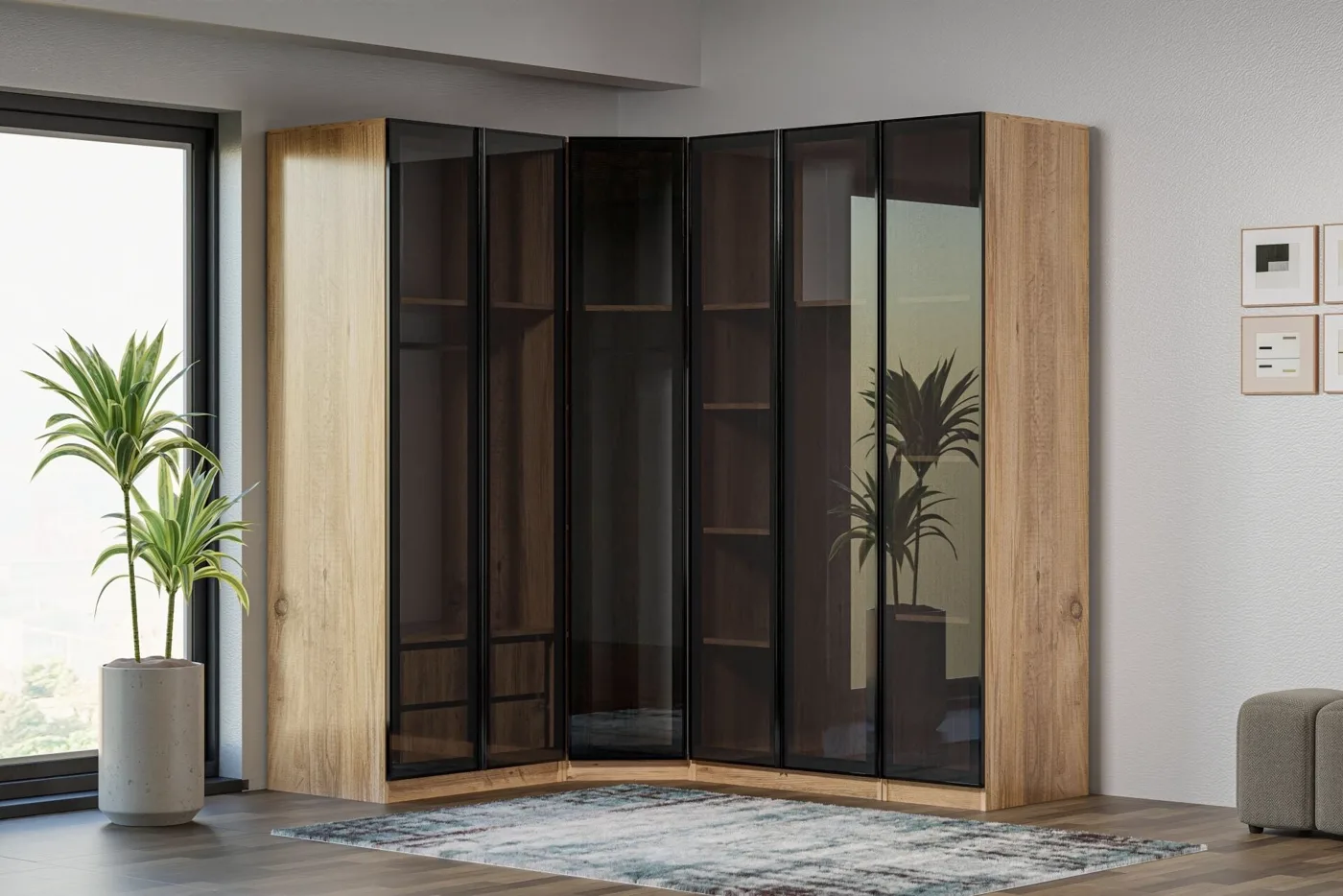 Royal Corner Wardrobe Set 100% MDF - Atlantic Pine TN0231