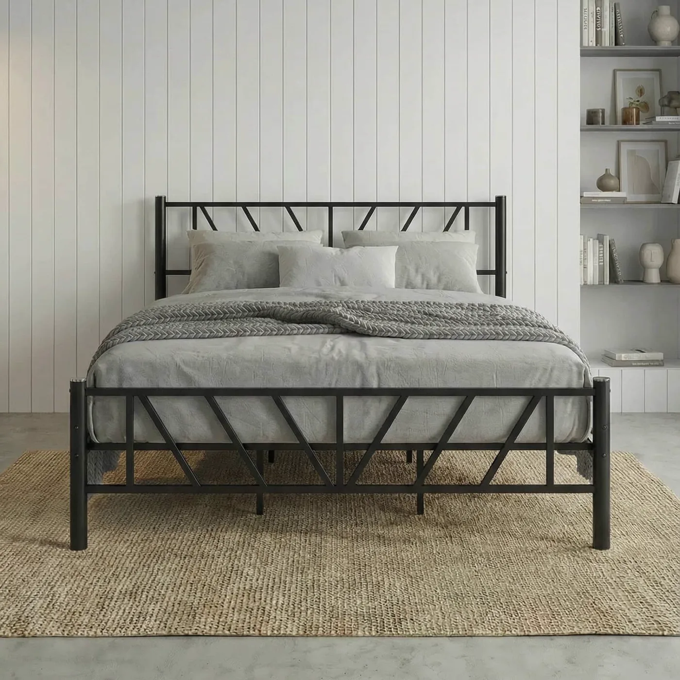 Smyrna Double Metal Bedstead 150x200 Black