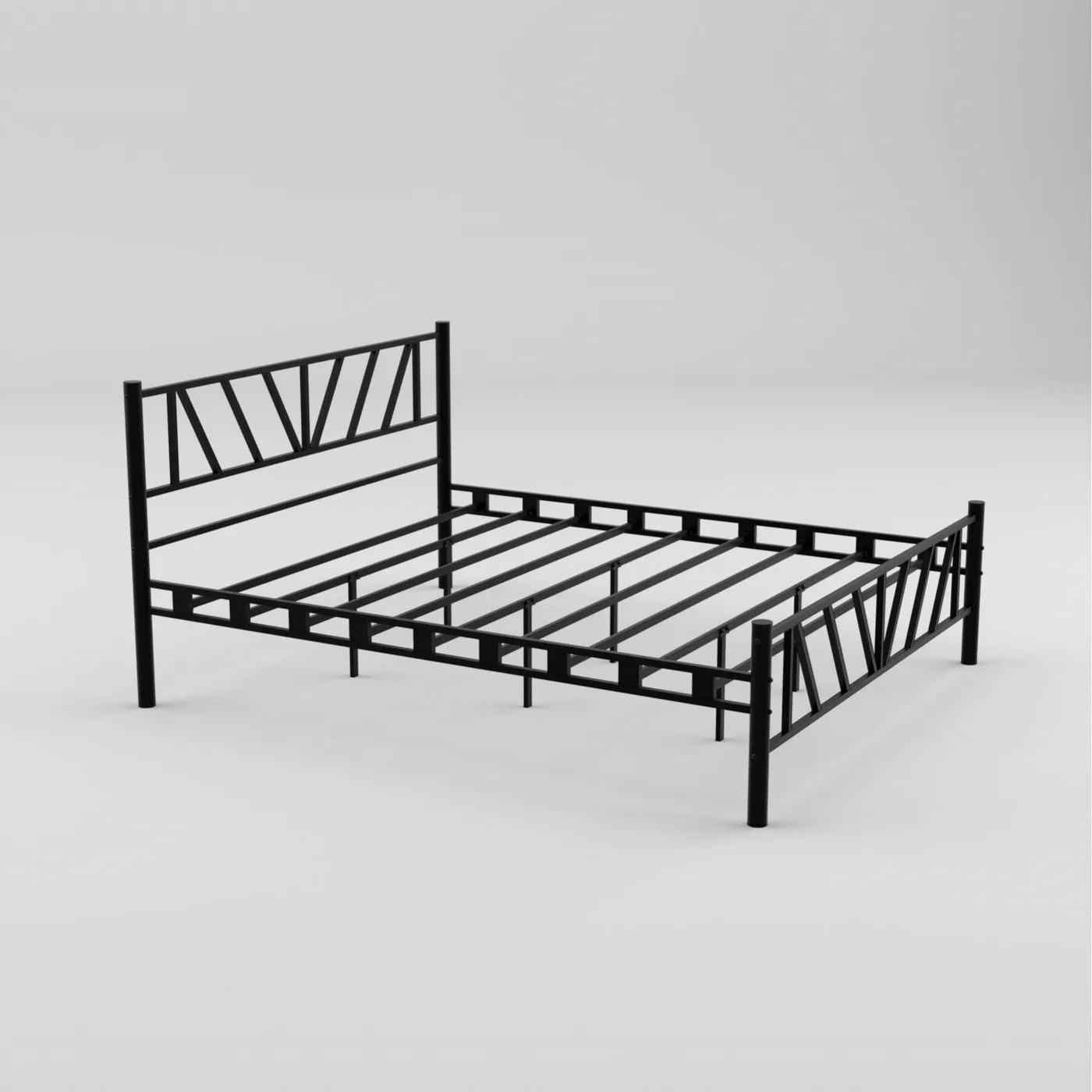 Smyrna Double Metal Bedstead 150x200 Black