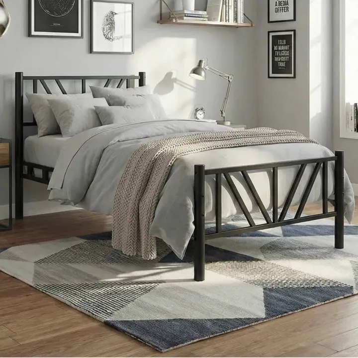 Smyrna Single Metal Bedstead 90x200 Black