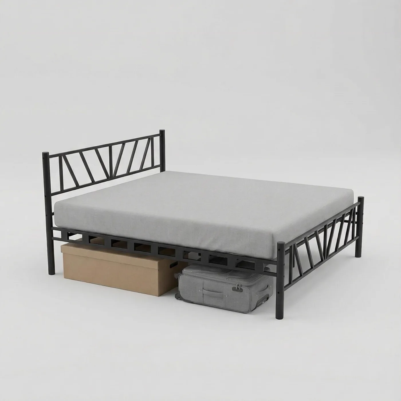 Smyrna Single Metal Bedstead 90x200 Black