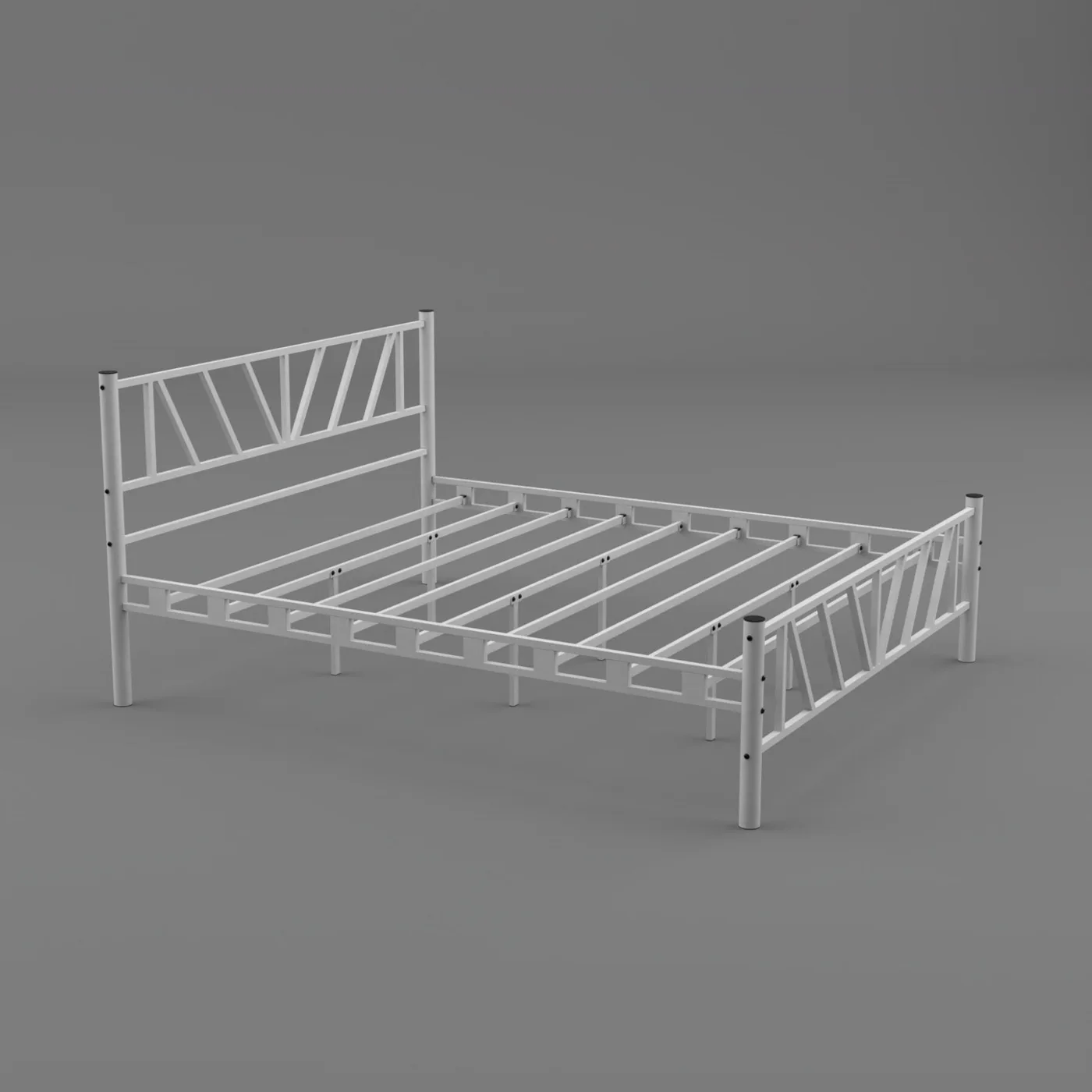 Smyrna Double Metal Bedstead 160x200 White