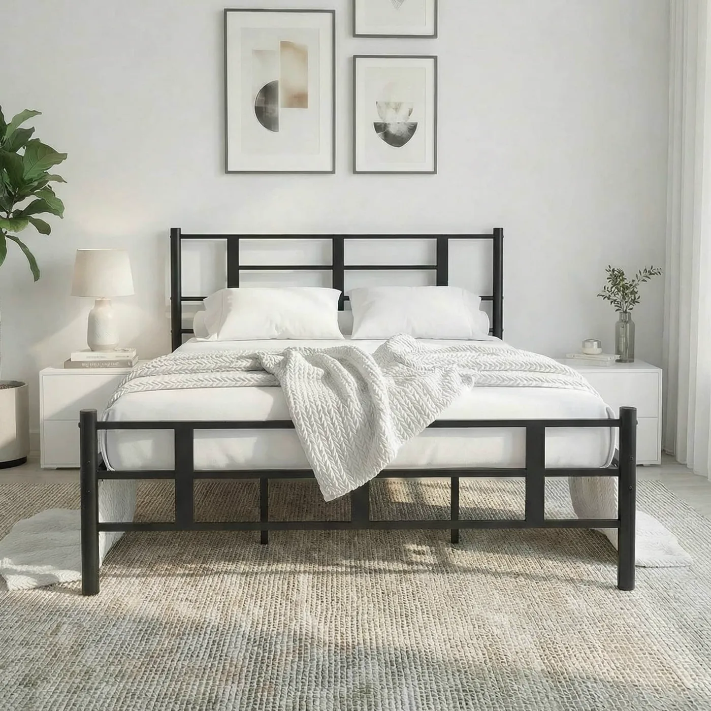 Karma Double Metal Bedstead 160x200 Black