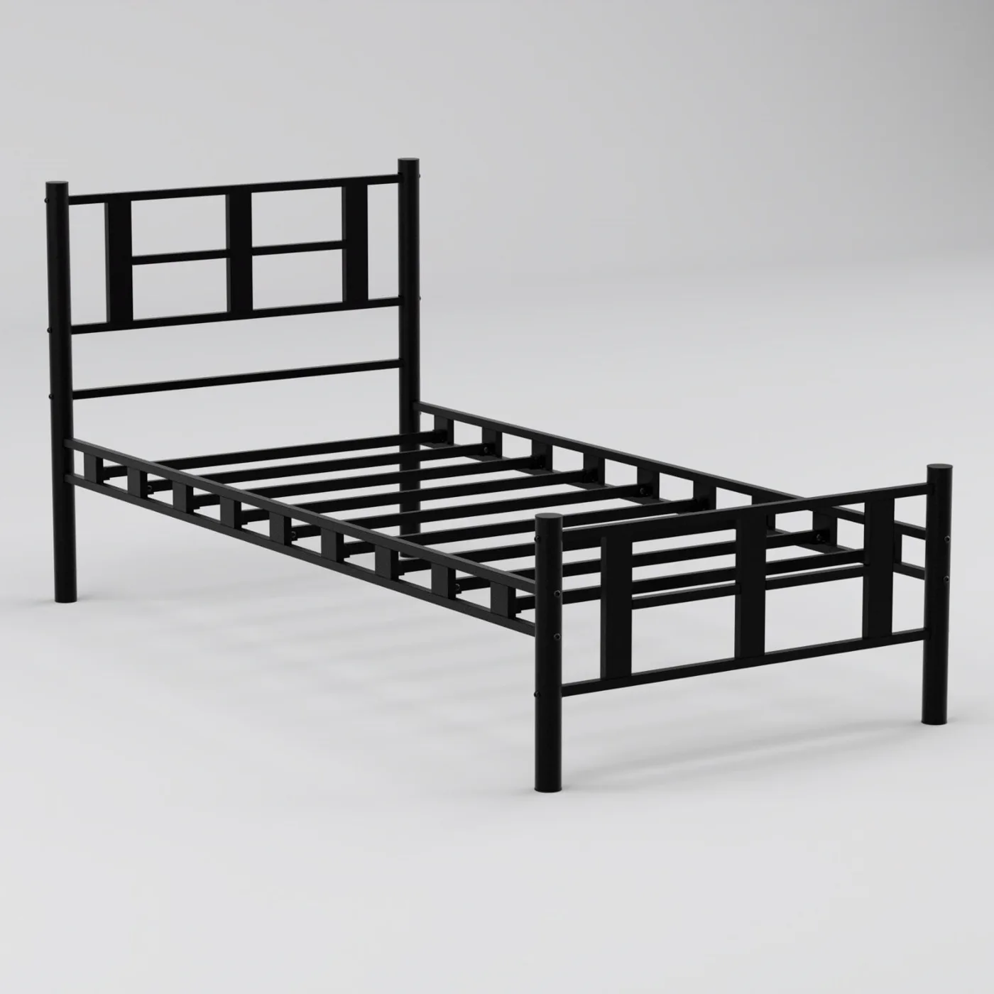 Karma Single Metal Bedstead 120x200 Black