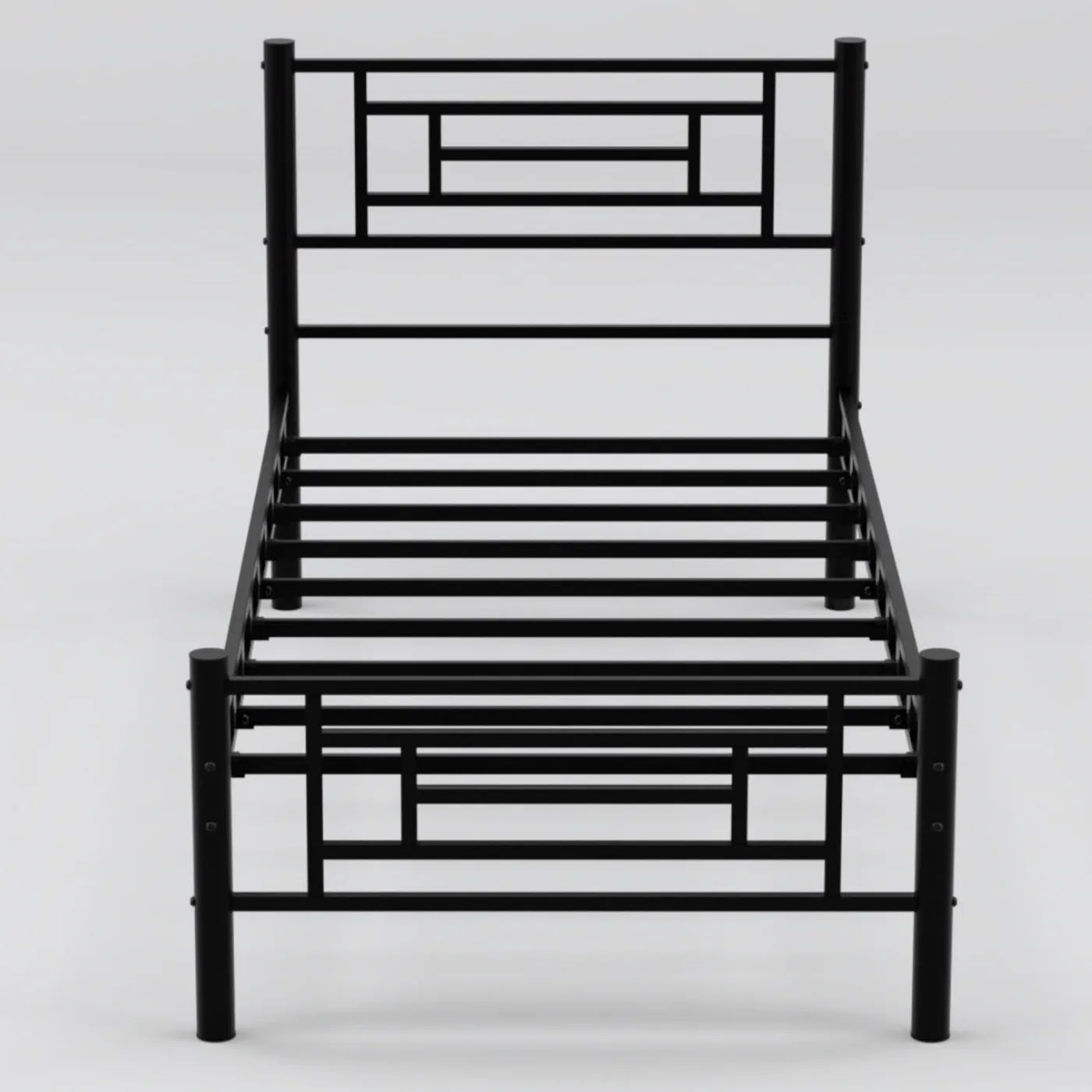Agora Single Metal Bedstead 100x200 Black