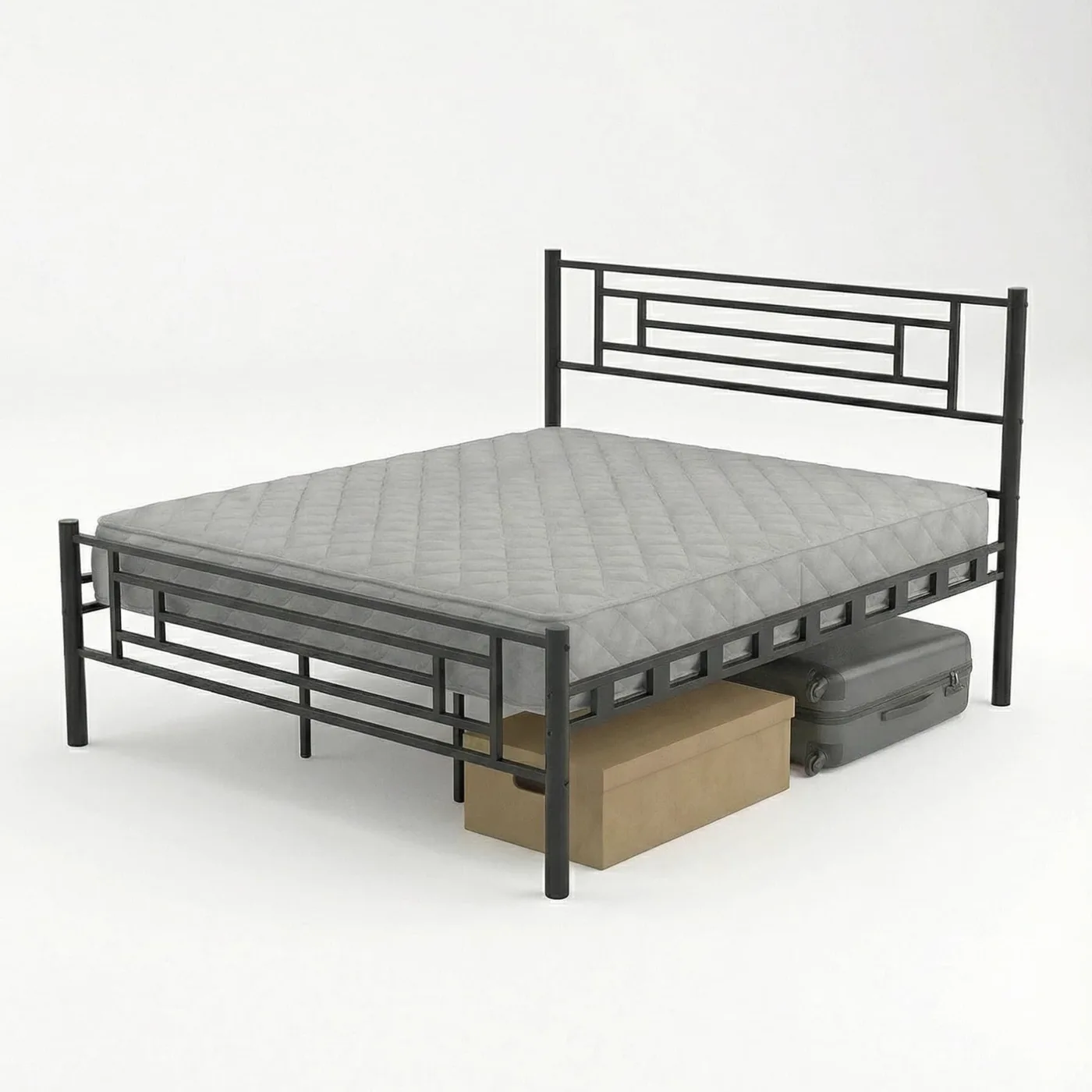 Agora Double Metal Bedstead 140x200 Black
