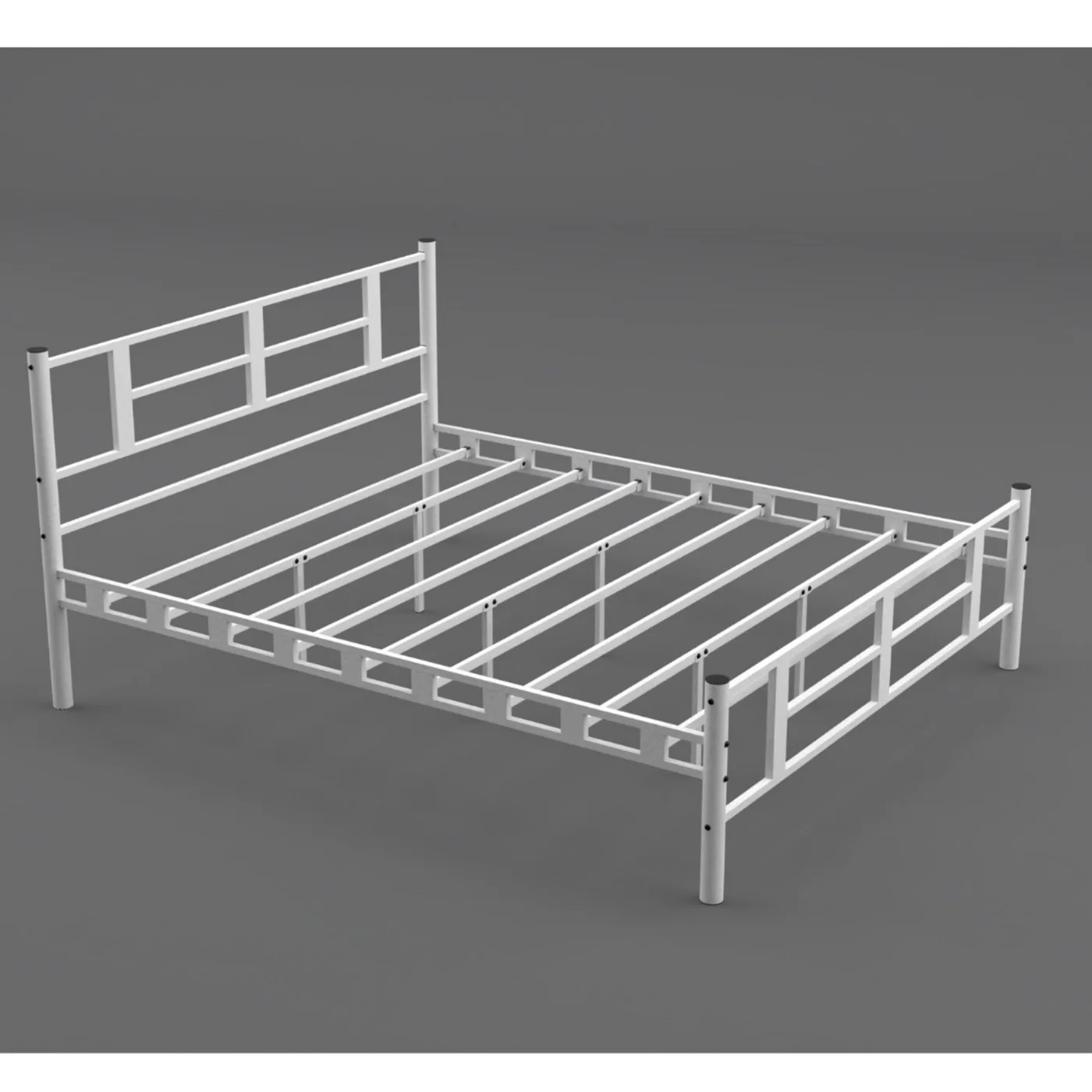 Karma Double Metal Bedstead 150x200 White
