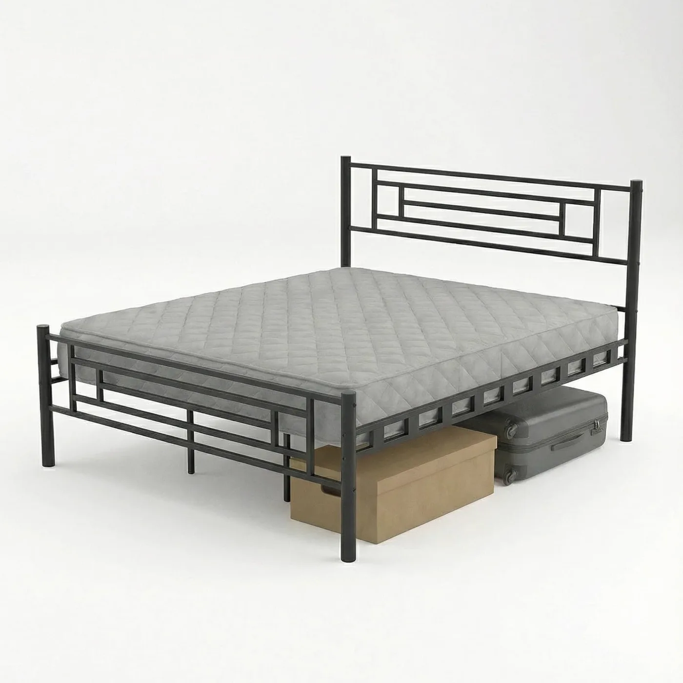 Agora Double Metal Bedstead 160x200 Black