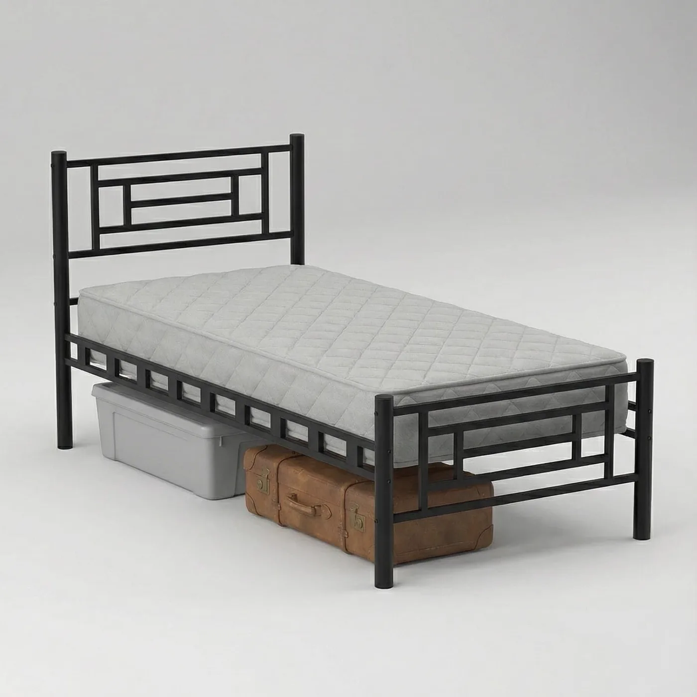 Agora Single Metal Bedstead 90x190 Black