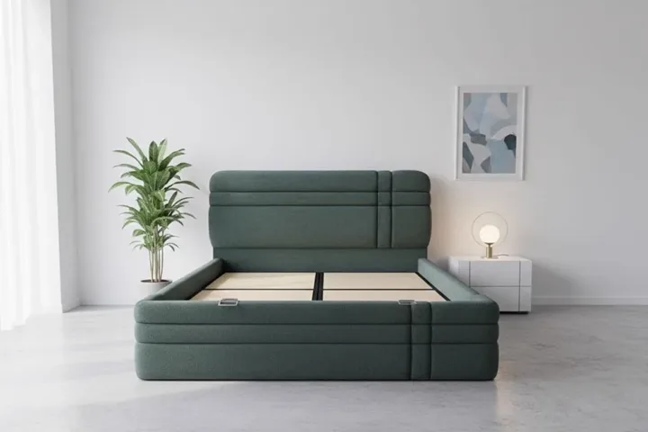 Royal Green 160 x 200 Double Divan Base, Headboard Set PV1321