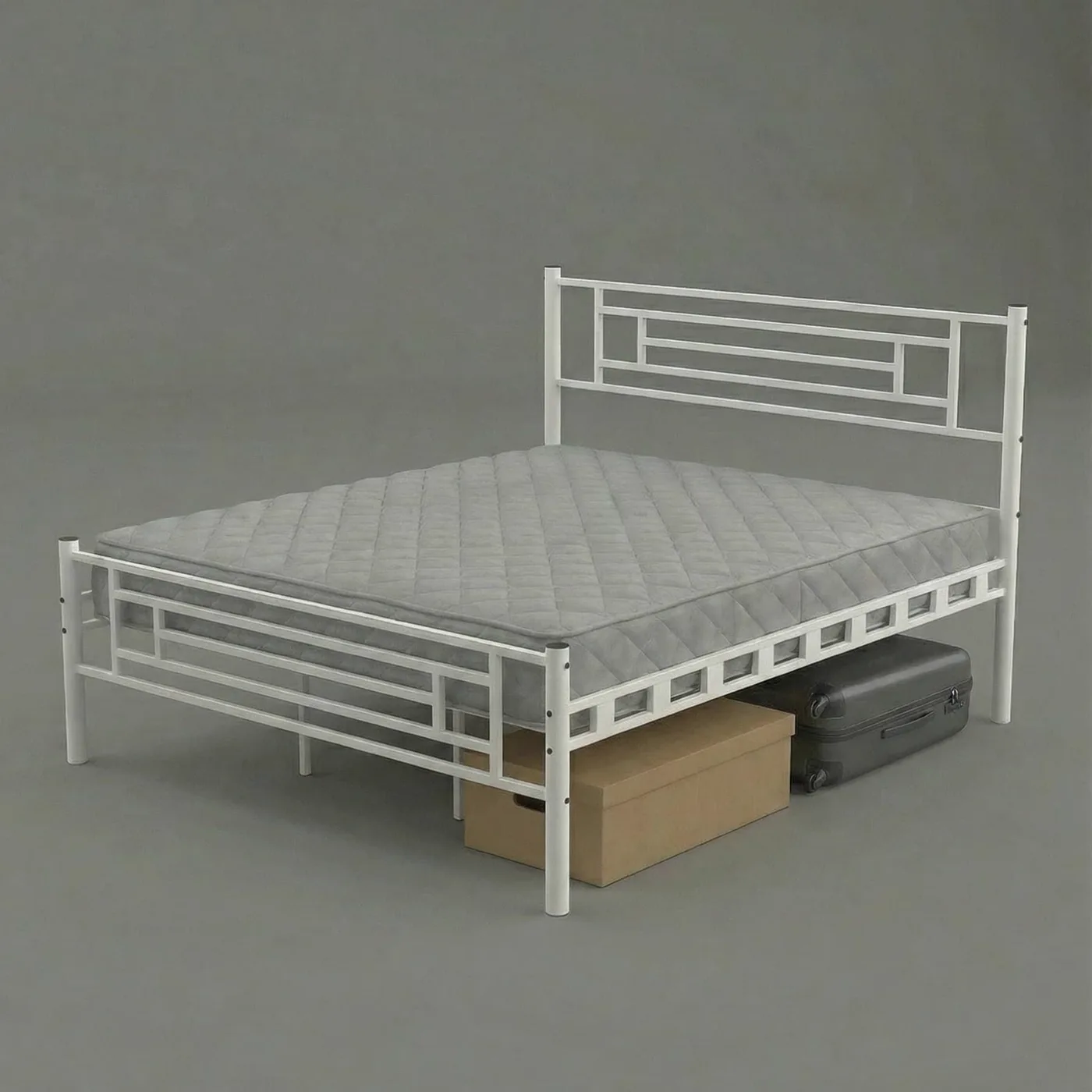 Agora Double Metal Bedstead 160x200 White