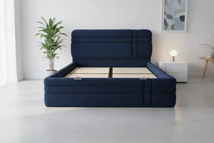 Royal Navy 150 x 200 Double Divan Base, Headboard Set PV1320