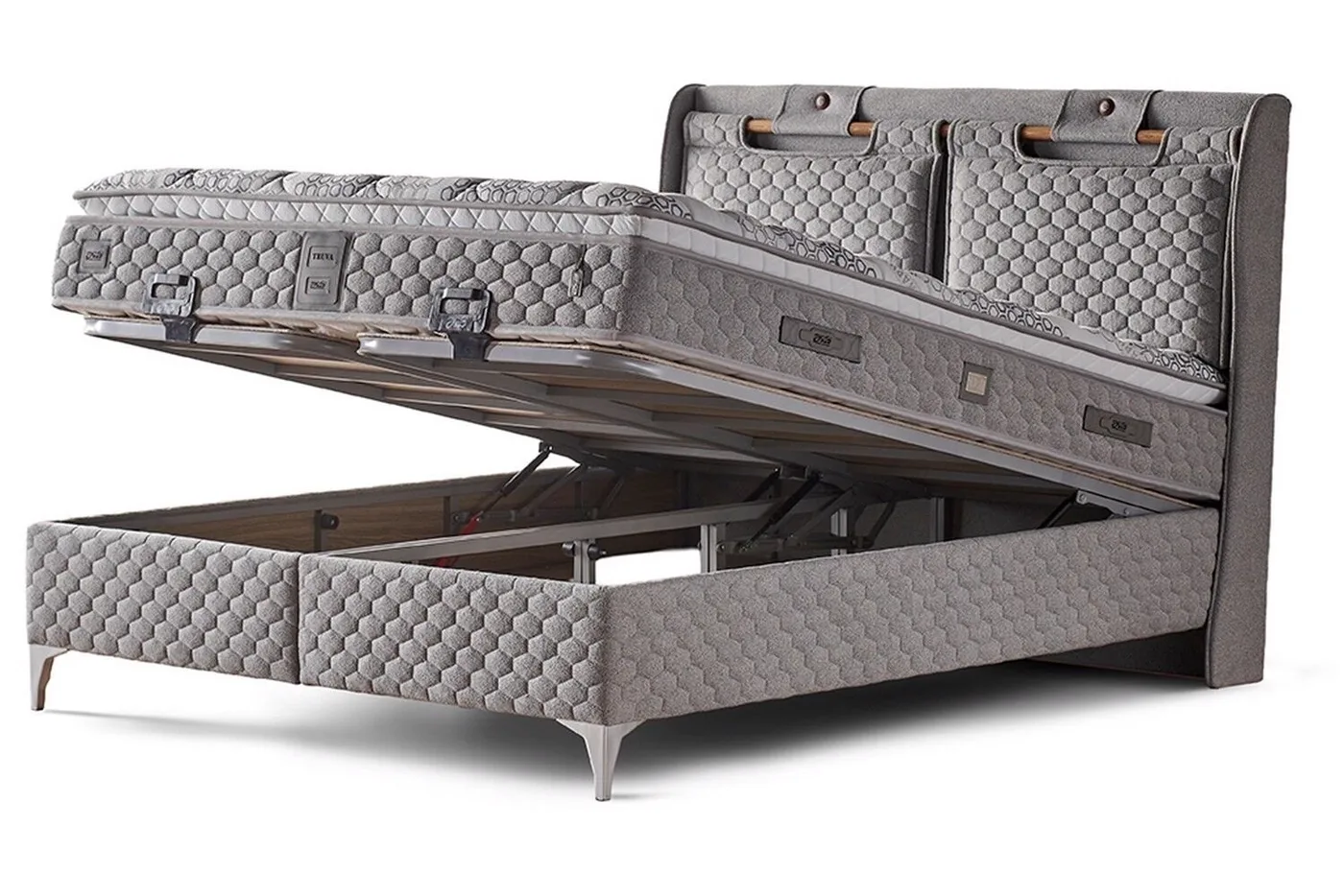 Truva 90x190 Single Divan Base Headboard Set