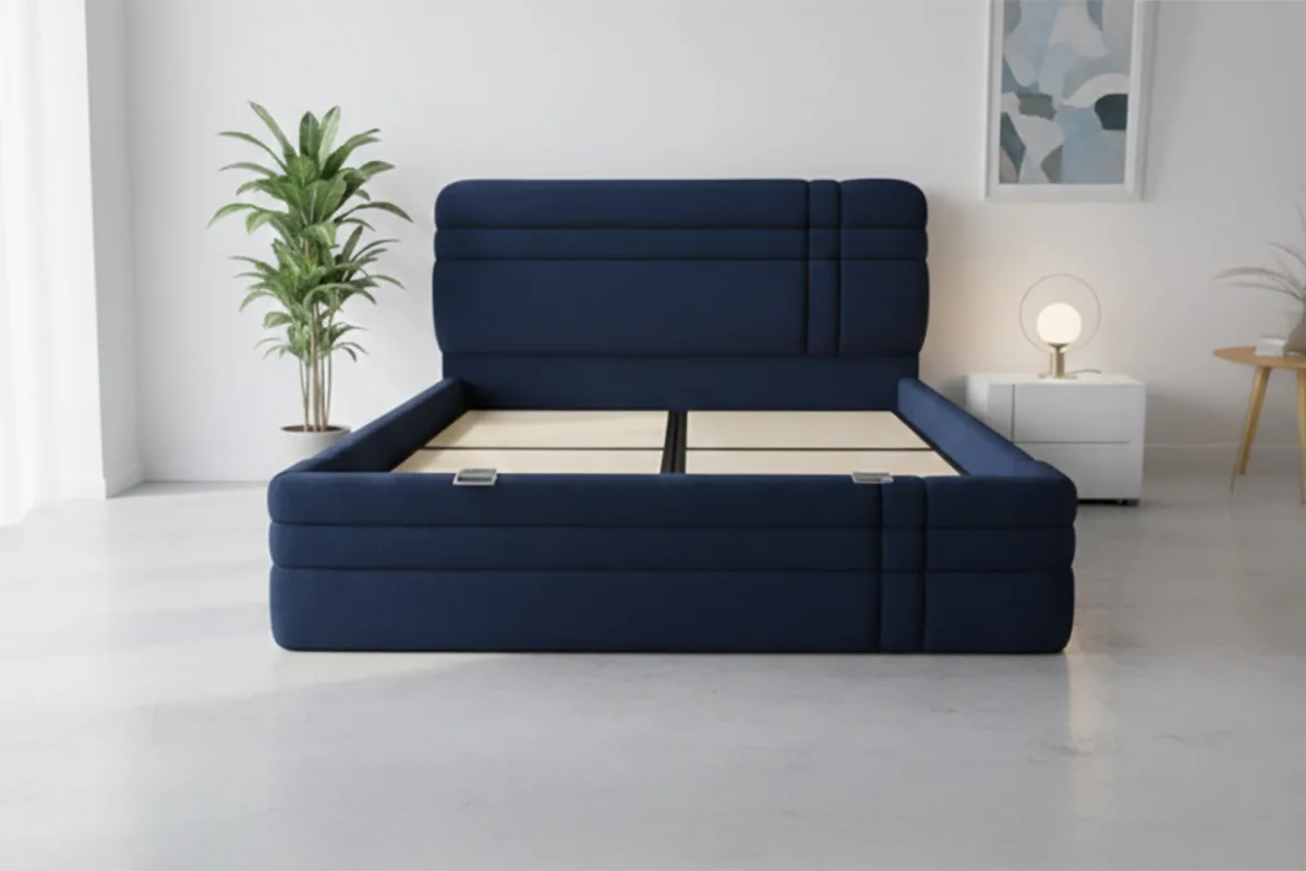 Set materasso matrimoniale Royal Navy 160 x 200, base letto, testiera PV1420