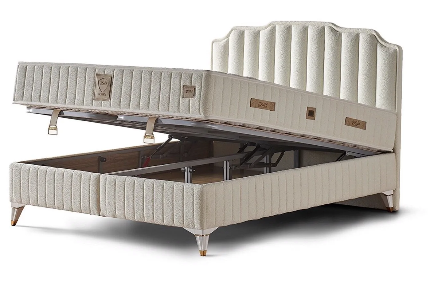 Safir 160x200 tweepersoons boxspring hoofdbord set